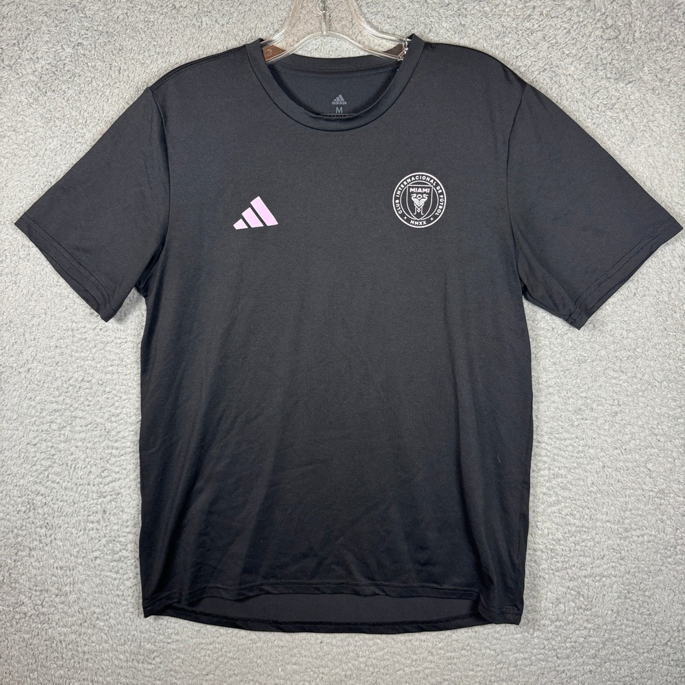 Adidas Inter Miami CF Messi 10 Soccer Jersey T-Shirt Mens Medium Black Pink MLS